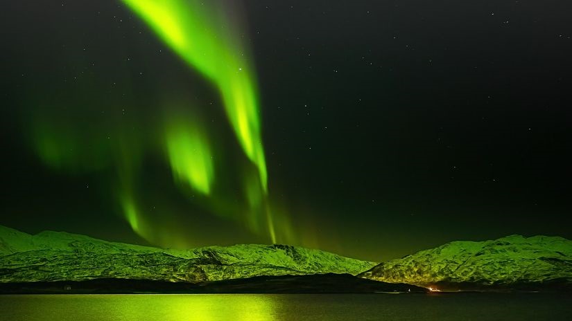 Aurora borealis from Tromso, Norway, Oct. 2019.